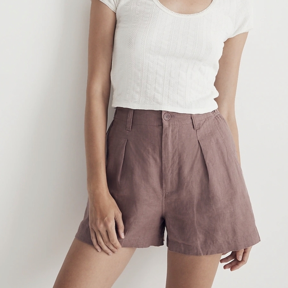 Madewell Pants - NWT - Madewell Neale Shorts In 100% Linen - Size 2